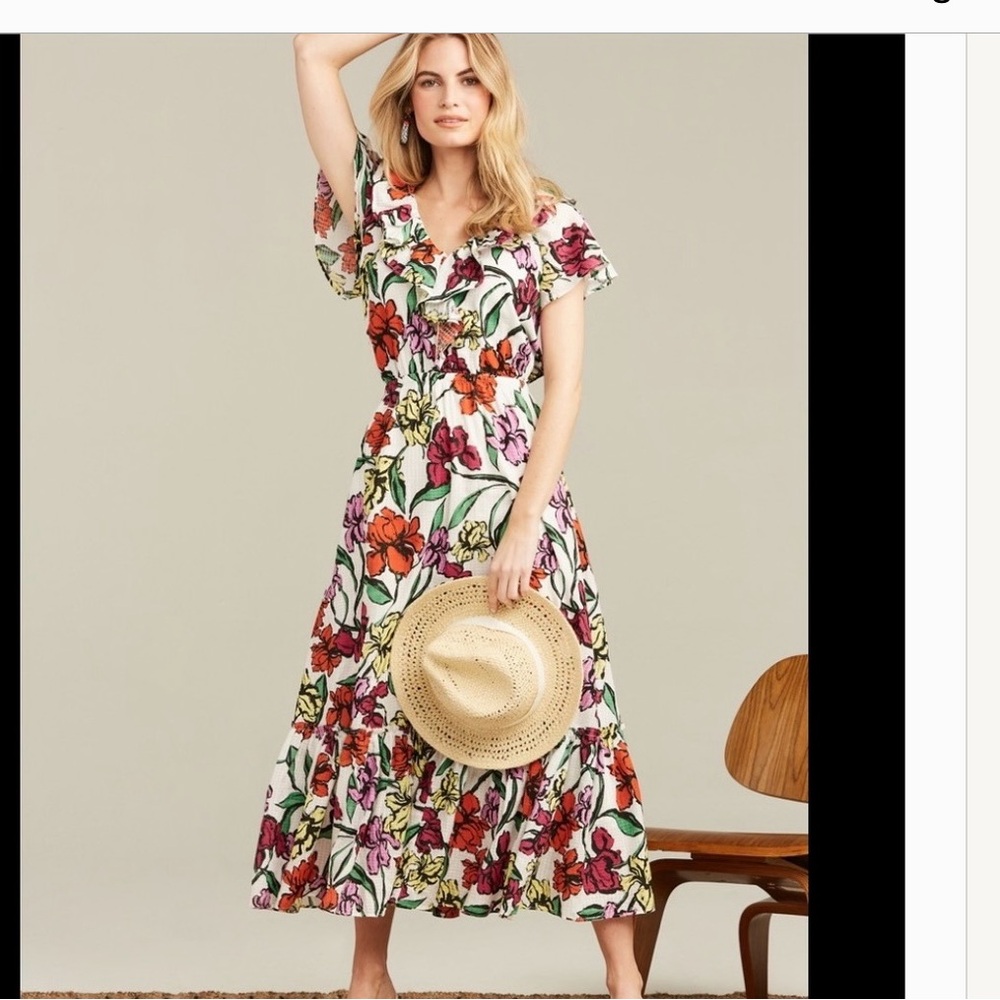 Roller Rabbit Jorales Esmeralda Floral Maxi Dress